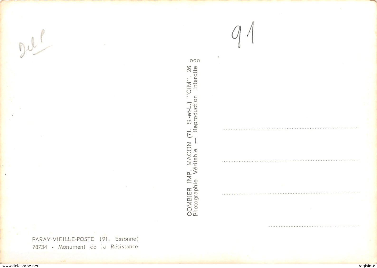 91-PARAY VIEILLE POSTE-N°TB3550-B/0327 - Other & Unclassified