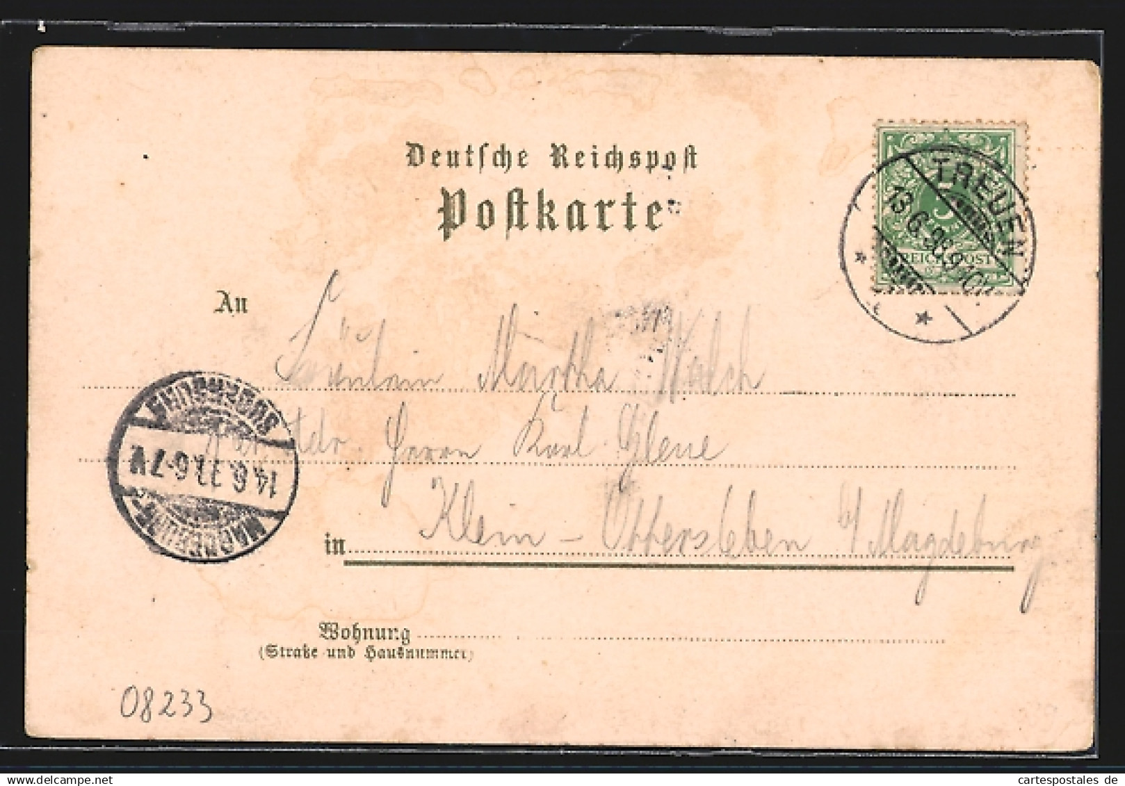 Lithographie Treuen I. V., Königliches Amtsgericht, Kaiserliches Postamt, Bahnhof  - Autres & Non Classés