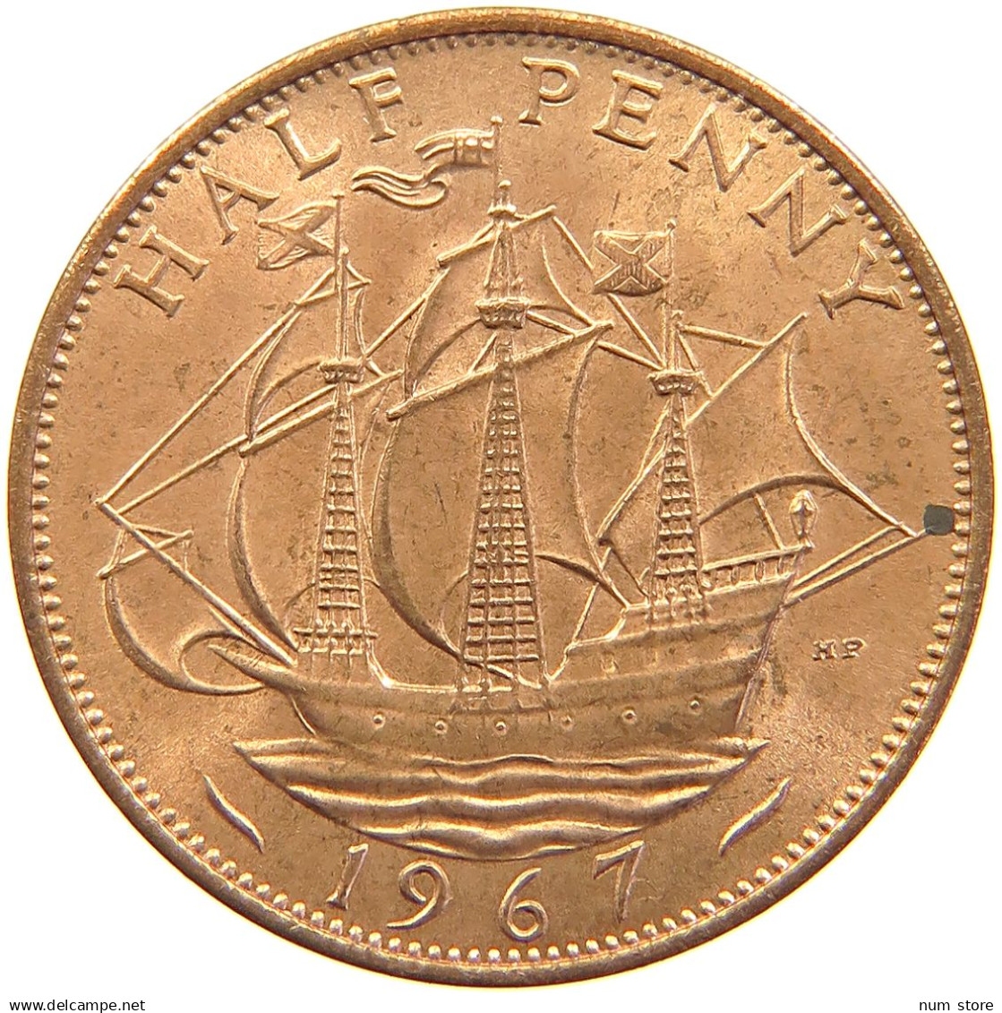 GREAT BRITAIN 1/2 HALF PENNY 1967 #s102 0445 - C. 1/2 Penny