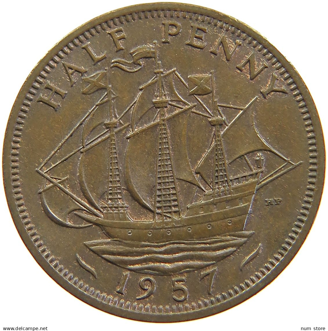 GREAT BRITAIN 1/2 HALF PENNY 1957 #s102 0457 - C. 1/2 Penny