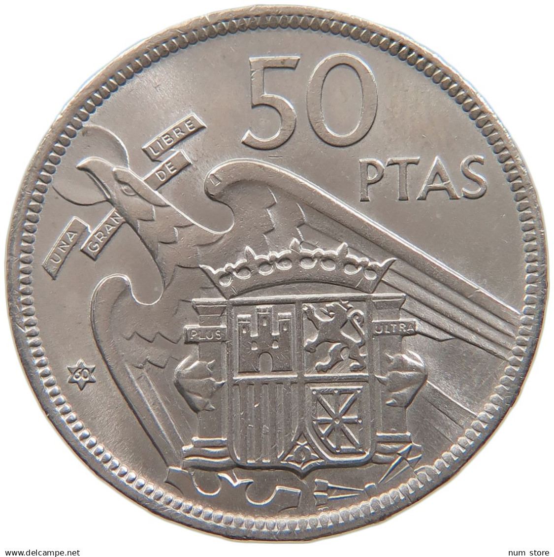 SPAIN 50 PESETAS 1957 60 #s114 0007 - 50 Pesetas