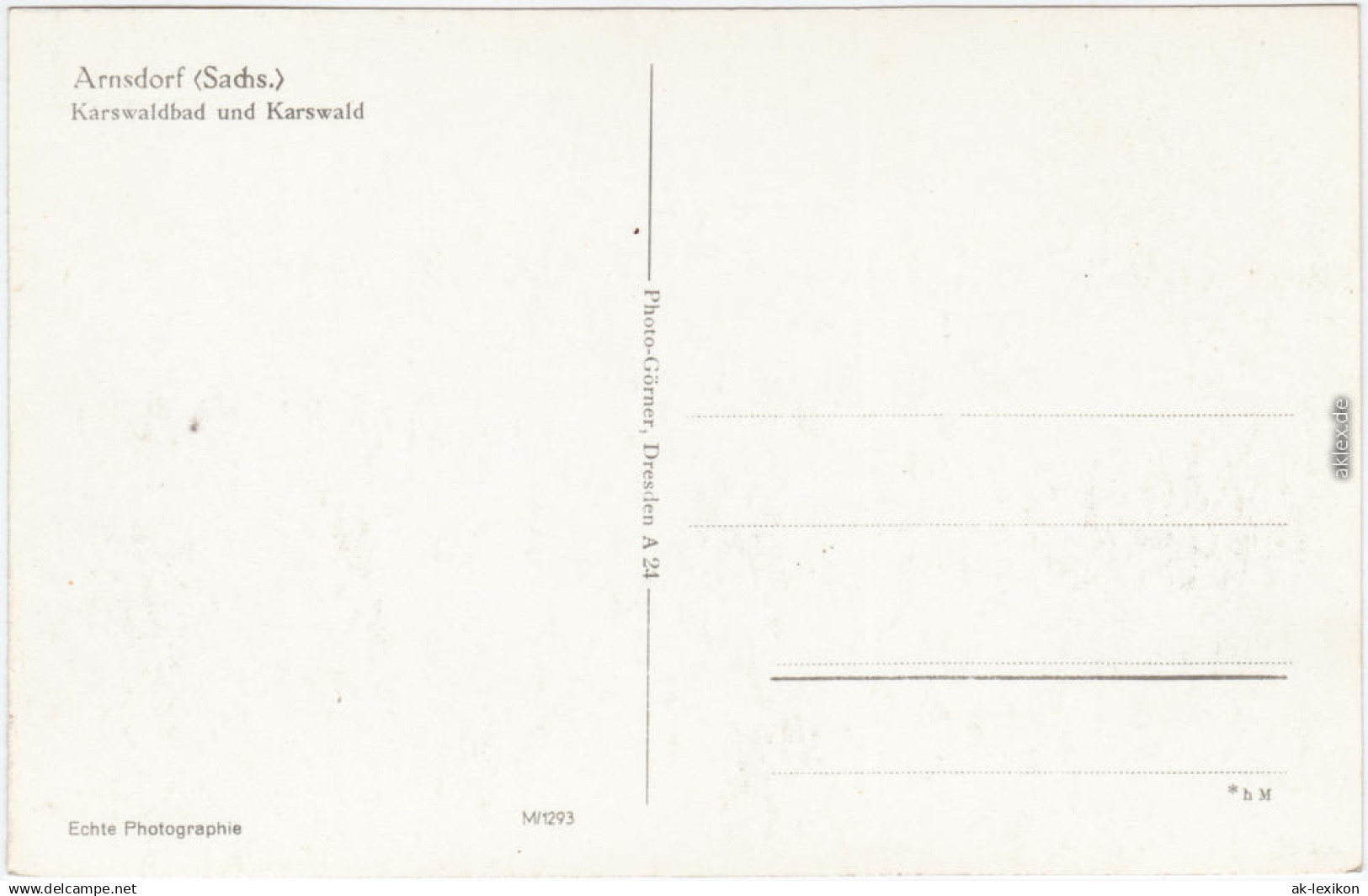 Arnsdorf (Sachsen) Karswaldbad Und Karswald B Bischofswerda 1930 - Andere & Zonder Classificatie