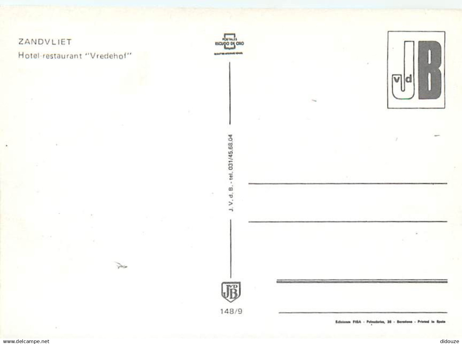 Belgique - Anvers - Antwerpen - Zandvliet - Hôtel Restaurant Vredehof - CPM - Carte Neuve - Voir Scans Recto-Verso - Antwerpen