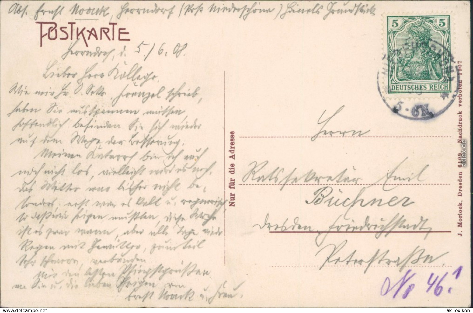 Ansichtskarte Wilsdruff   Vom Landberg: Gartenansicht  B Dresden Freital 1907 - Autres & Non Classés