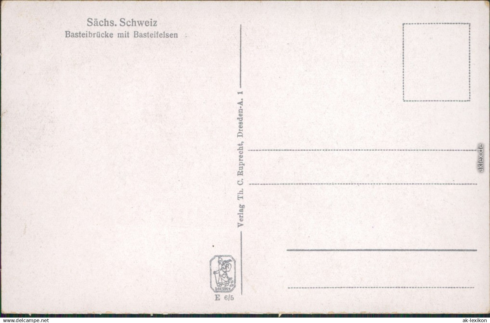 Ansichtskarte Lohmen (Sachsen) Basteibrücke Mit Basteifelsen 1935 - Other & Unclassified