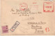 ROUMANIE - 1948 - LETTRE RECOMMANDEE PAR AVION De BUCAREST Pour STRASBOURG - EMA + TIMBRES FISCAUX - RARE - Machines à Affranchir (EMA)