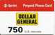 CARTE PREPAYEE-USA-SPRINT--DOLLAR GENERAL-750MN-TBE - Sprint