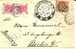 CH-HK005/ HONG KONG -  Brown 4c Dragon Stamp (1897) In Combination With Hong Kong 2c Pair Queen Victoria (1883) - Lettres & Documents