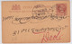 INDIA - 1902 - ENTIER POSTAL - CARTE POSTALE De NASIRABAD Pour DEOLI - 1882-1901 Empire