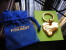 SUPERBE PORTE CLEFS CHAMPAGNE POMMERY FORME DE COEUR DORE DANS SON GOUSSET EN TISSU RARE - Accesorios