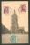 1927 BELGIUM, MERXEM, KERK  , OLD POSTCARD  TO ESTONIA, IMPRIME, OVERPRINT 10 ON 15 C - Covers & Documents