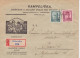 ENVELOPPE PUBLICITAIRE DECOREE : KAMPELICKA à DOBRUSKA (TCHECOSLOVAQUIE) - 1946 RECOMMANDEE Pour PRAGUE - Lettres & Documents