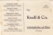 GERMANIA  - "Knoll & Co." - Card / Cartolina Pubblicitaria - Publicité