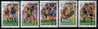 MAGYAR / ITALY / FOOTBALL WORLD CHAMPIONSHIP / ITALY 90 / 5 VFU STAMPS / 2 SCANS . - 1990 – Italy