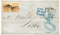 1867 Carta Con Franqueo De Doble Porte De Barcelona A Lille (Francia), Ed 89A (2). - Covers & Documents