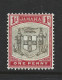 Jamaica 1903 1d Carmine & Black 'Serv Et' Flaw Clean MLH - Jamaica (...-1961)