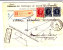 N°206(paire)-256 BXL 2-5.XII.1928 S/l.RECOMMANDEE V.Marles-lez-Mines(France)-"parti"+Retour.Bon Affranch.TB - Brieven En Documenten