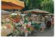 CPM Nice Le Marché Aux Fleurs Dos Marque Postal Villeneuve Loubet 1967 - Marchés, Fêtes