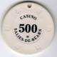 Jeton BG De Casino Salies-de-Béarn 500 (francs) Percé - Casino
