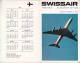 AVIATION CIVILE - ANNÉE 1970 - SWISSAIR : CARTE PUBLICITAIRE - CALENDRIER Et TIMETABLE  Pour BUCAREST / ROUMANIE (n-180) - Small : 1961-70