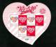 2013 Valentine Day Stamps Mini Sheet Love Heart Rose Flower Heart-shaped Number Code Unusual - Fouten Op Zegels