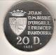 MONEDA DE PLATA DE ANDORRA DE 20 DINERS AÑO 1989 DE LAS OLIMPIADAS DE BARCELONA 1992 (VELA) SILVER-ARGENT - Andorre