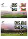 NOUVELLE ZELANDE. N°2063-6 + BF 185 + Hong-Kong Sur 3 Enveloppes De 2004 1er Jour (FDCs). Rugby Sevens. - Rugby