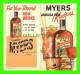 ADVERTISING,   4 PAGES -PUBLICITÉ - MYERS JAMAICA RUM RECIPES - 4 PAGES - - Alcohols