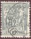 Luxemburg 1882 Mi#50A 12.5C. Schieferblau Gezähnt 12.5/12 Gestempelt - 1882 Allégorie