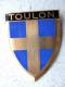 ANCIENNE PLAQUE DE SCOOTER EMAILLEE ANNEE 1950 TOULON 83 EXCELLENT ETAT AUCUNS ECLATS DRAGO PARIS - Andere & Zonder Classificatie