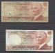 TURQUIE .   LOT DE 2 BILLETS . - Turquia