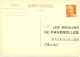 LRD6 - EP CP GANDON 12f REPIQUAGE "LES MOULINS DE FAVEROLLES" NEUVE - Cartes Postales Repiquages (avant 1995)