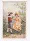 Grand Chromo Chocolat VAN HOUTEN Couple D'enfants - Van Houten