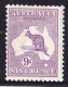 Australia 1916 Kangaroo 9d Violet 3rd Watermark MH - Mint Stamps