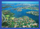 CARTE POSTALE - AERIAL VIEW OF HARBOUR. - Storia Postale