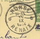 Entier Met Stempel ANTWERPEN Op 9/9/14 Met Als Aankomst Cirkelstempel RONSE / RENAIX  Op 15/09/1914 (Offensief W.O.I) - Zone Non Occupée