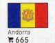 Set 6 Flaggen Andorra In Farbe 7€ Zur Kennzeichnung Von Büchern,Alben+Sammlung Firma LINDNER #665 Flags Of ESPANA/FRANCE - Biografieën