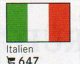 6 Coins + Flaggen-Sticker In Farbe Italien 7€ Zur Kennzeichnung Von Alben Karten/ Sammlungen LINDNER #647 Flags Of Italy - Autres & Non Classés