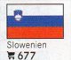 6 Coins+Flaggen-Sticker In Farbe Slowenien 7€ Zur Kennzeichnung An Alben Karten/Sammlung LINDNER #677 Flags Of SLOWENIJA - Slowenien