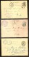 7 Postkaarten Van Nr. 45 Waarbij 3 Met Firmastempel Met O.a. Bestemming WALCOURT En GILLY (zie 2 Scans) ! - 1869-1888 Lying Lion