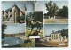 @ CPSM COLORISEE MULTIVUES WASSY, EGLISE ET RUE NOTRE DAME, LES PROMENADES - LE STADE, LE CERF, LA DIGUE, HAUTE MARNE 52 - Wassy