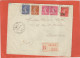 SEMEUSE 4 COULEURS  SUR LETTRE REC PAU 27/10/33 POUR MONTBELIARD (tda025) - Sonstige & Ohne Zuordnung