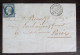 12 JAN 1854 - WOW Belle Lettre Napoleon Presidence 25c Pour Paris Obl. Cachet De Province - Cote: 100euros+ - 1852 Louis-Napoleon