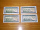 Billets Du Laos : Lot : 4 Billets De 100 : Illustration Marteau & Faucille, Pont, Silos, Agriculture - Laos