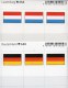 2x3 In Farbe Flaggen-Sticker BRD+Luxembourg 7€ Kennzeichnung An Alben Karte Sammlungen LINDNER 654+630 Flags Germany Lux - Libri