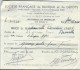 Société Française De Banque Et De Dépôts:Succursale De Bruxelles/ Mademoiselle Adéle Couture /1934    BA11 - Bank En Verzekering