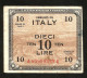 ITALIA - 10 Lire - Allied Military Currency 1943 (BILINGUE) - Allied Occupation WWII