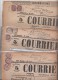 1903.1905.1906, 3 JOURNAUX COURRIER DE L'AIN, TARIF  4C, 4C, 6C, ST JULIEN/S/REYSSOUZE Pour PARIS/ 6000 - Journaux