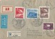 Lettre De LJUBLJANA Par Avion Recommandée Pour La France 1950 - Brieven En Documenten
