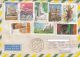 STAMPS ON COVER, NICE FRANKING,DINOOSAURS, CHURCH, YANOMAMI INDIAN, 1992, BRAZIL - Cartas & Documentos